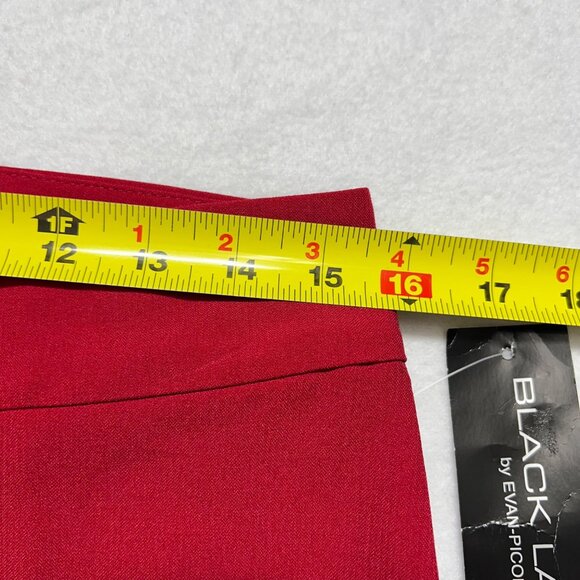 Black Label by Evan Picone Women's Red Stretch Mid Rise Dress Pants Size 4 NWT - Picture 7 of 10